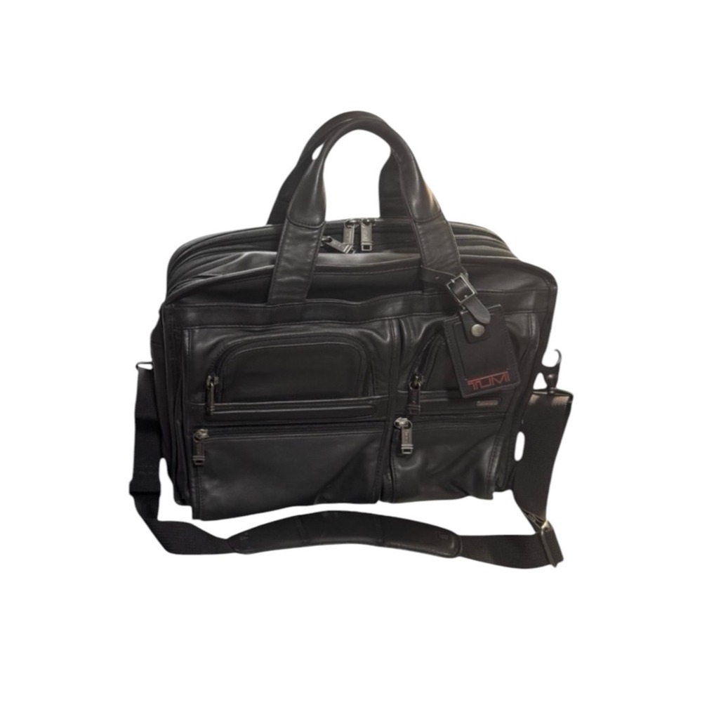 Tumi Black Genuine Leather‎ Briefcase Travel Bag